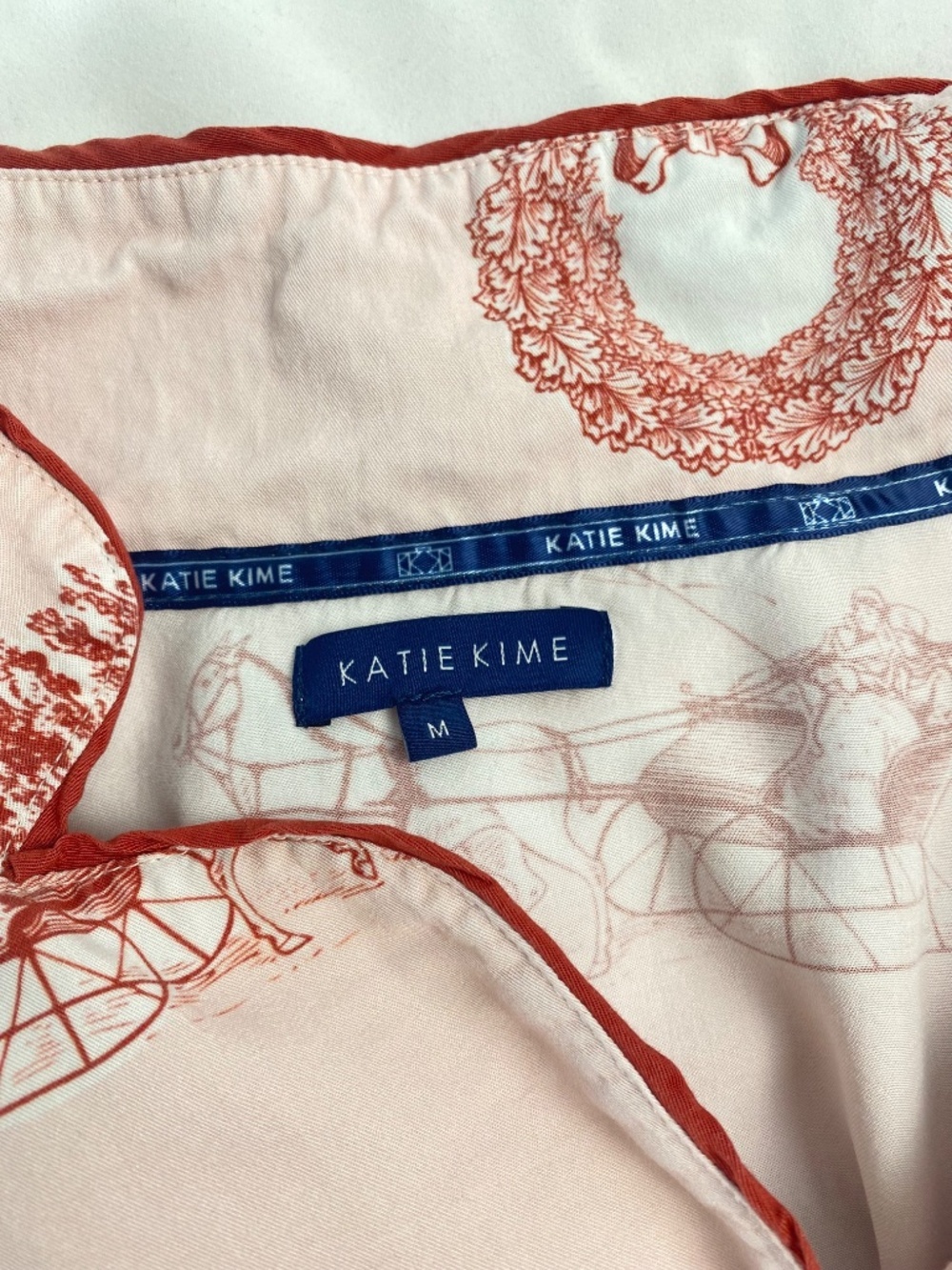 Katie Kime Holiday Toile Pajama Shorts Set Size M - Picture 4 of 10